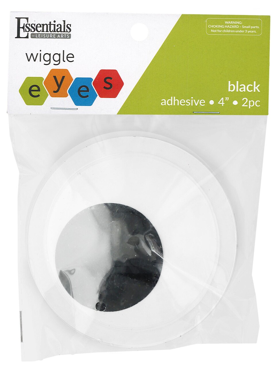 Essentials by Leisure Arts Eyes Sticky Back Moveable 4" 2pc Googly Eyes, Google Eyes for Crafts, Big Googly Eyes for Crafts, Wiggle Eyes, Craft Eyes
